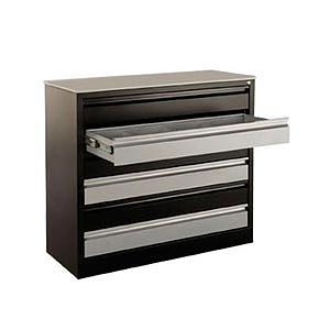 Crédence tiroirs hauts Ht 19 cm très grande Capacité MULTIMEDIA  L106 x P45 cm VIDE