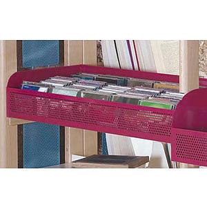 Bac CD 1 niveau en métal à insérer L90xP30cm H15cm pour rayon