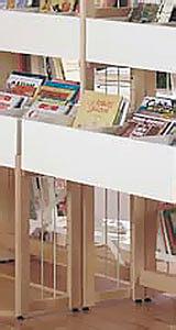 Montant support-bacs H81cm hêtre massif + fils en métal gamme DPL