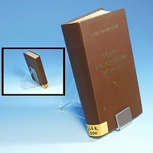 Chevalet plexi avec serrrage du livre épais jusqu'à 7cm.