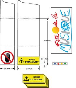 Etiquette PPP différentes dimensions