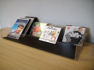 Bac CD/DVD à poser larges en plexi