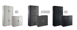 Armoire à rideaux ECO MONOCOULEUR coloris basiques