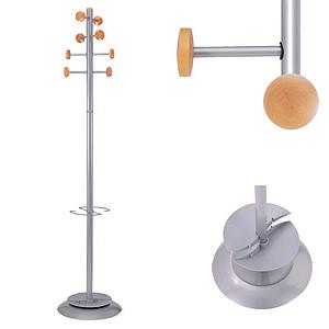 Porte-manteau haut alu sur socle