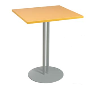 Table carrée plateau stratifié H74 cm 