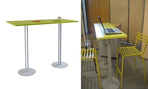 SOLDE Poste de travail étroit et large sur double 140xh74cm x P60cm 