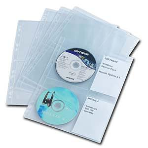 Pochette CD perforée format A4 pour 4 CD.
