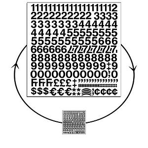 Lettres, chiffres, symboles en vinyl adhésif