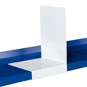 Serre-livre métal 12x12xH15 retour pte-étiquette pour étagères GIS...