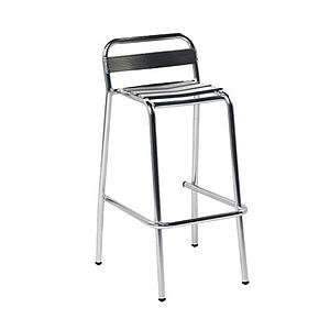 Tabouret de bar haut ECO à lattes TOUT ALU