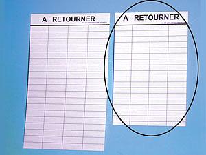 Fiches à retourner