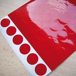 Pastille ronde en vinyl adhésif diam. 9, 16 ou 24 mm