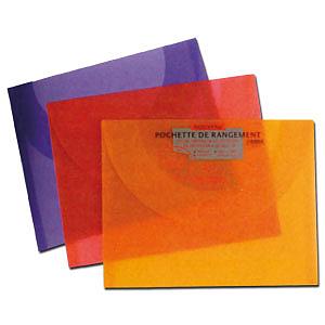 Pochette à dessin à rabat en ppp couleur