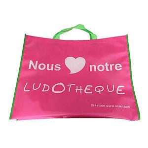 Sac en non tissé spécial "Ludothèque" par 100 SOLDES jusqu 'à épuisement stock