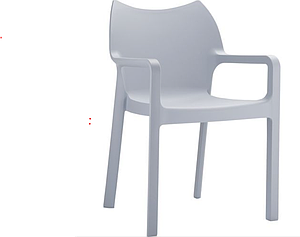Chaise avec accoudoirs PPP empilable