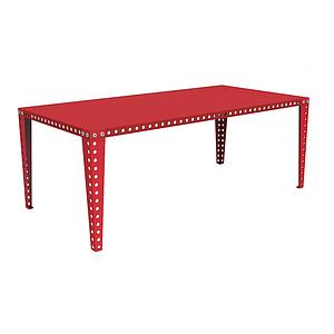 Table ENFANT design MECCANO ROUGE