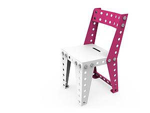 Chaise enfant design MECCANO déjà montée