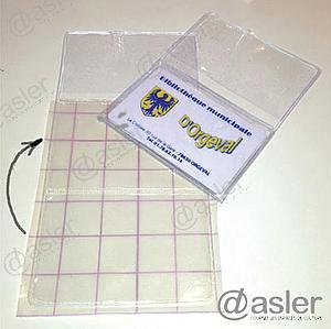 Pochette pour cartes d'adhérents avec overlay