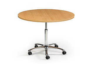 Table RONDE à pied central réglable 5 branches