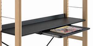 Tablette avec tirette escamotable 