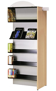 Rayonnage bois/métal gamme éco, SUIVANT DOUBLE FACE L89cm