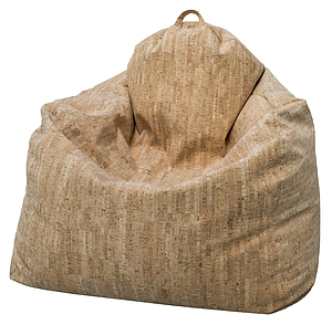 Fauteuil moelleux enveloppant revêtement tissu " liège"