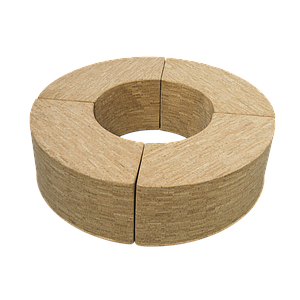 Banc incurvé 1/4 de cercle en mousse revêtement "tissu liège" H45cm