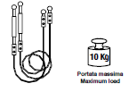 Paire de câbles pour fixation panneaux standards sur câbles