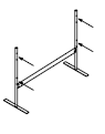 Pieds en T pour panneaux acoustiques gamme SSM SIMPLE FACE