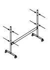 Pieds sur roulettes pour panneaux acoustiques gamme SSM DOUBLE FACE