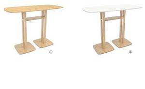 Mange-debout double ECO 4 ou 6 personnes en bois, style " nature",