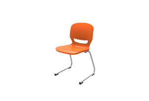Chaise avec coque en polypropylène