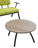 Table basse ronde pieds "arche" gris anthracite