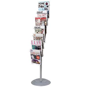 Présentoir/porte-brochures 7 cases sur pied 