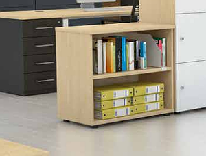 Rangement bas ouvert en bois H72cm