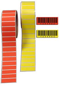 Code-barres  Couleur 50 x 20 mm JAUNE ou ROUGE ou impression Quadri