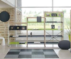 Rayonnage Bois design épuré L90cm DOUBLE FACE DEPART  