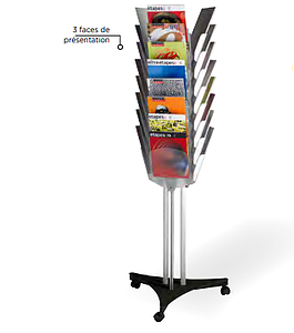 Tourniquet 3 faces pour 24 cases ft A4 forme trèfle