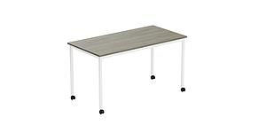 Table polyvalente basique bois/métal sur roulettes freinées