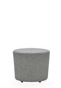Pouf rond mobile transportable à roulettes et poignée 