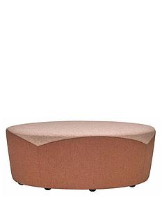Pouf rond extra-large mobile à poignée sur patins glisseurs 