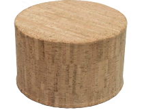 Pouf mousse rond diam revêtement tissu coton pelliculé liège  