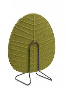 Panneau acoustique DESIGN en forme de feuille, sur pied métal