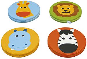 Lot de 4 galettes de sol enfant "thème jungle"