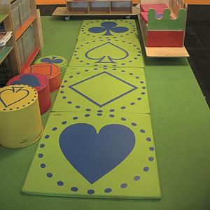 Kit 4 mini tapis enfant mousse 80x80cm