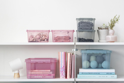Boîte de rangement ECO couleur à couvercle