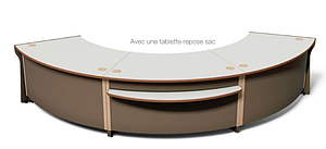 Tablette repose-sac pour banque d'accueil gamme DPBPD...