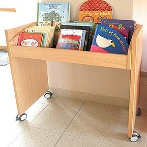 Bac CD/DVD ou BD, simple face mobile,  sur pieds panneaux  