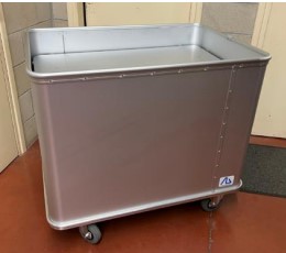 Container-chariot sur roulettes, tout acier AVEC FOND SUR RESSORTS 120-150 livres
