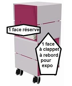 Jeu de 4 roulettes pour casier à revues DPCAE
